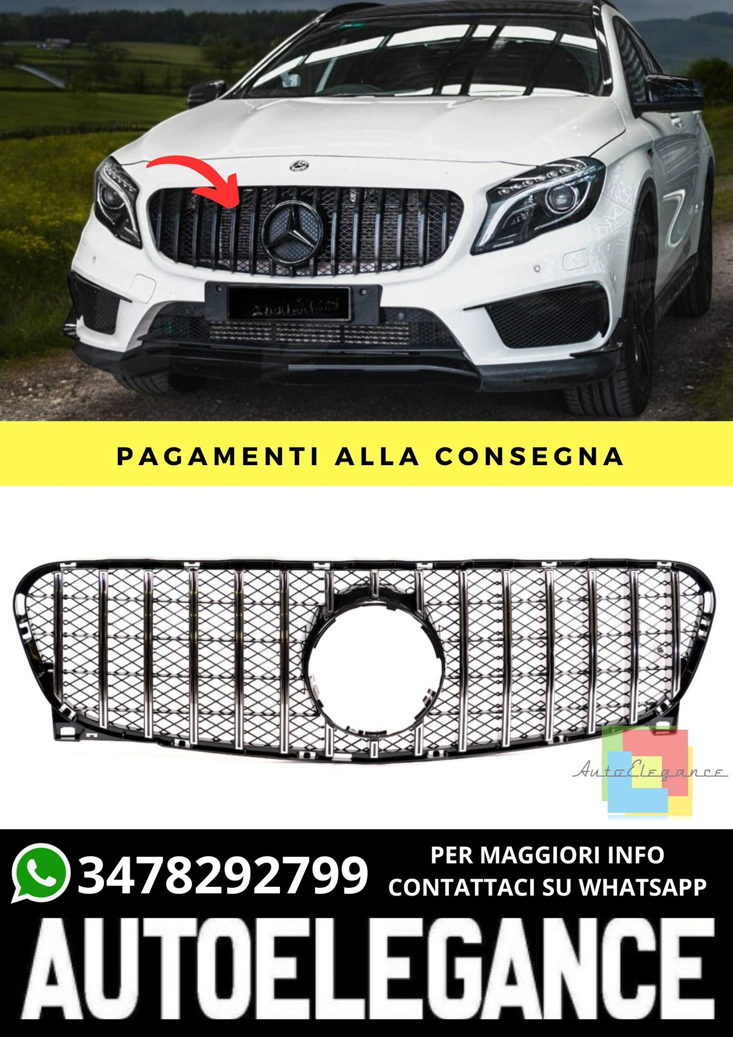 Grille suitable for Mercedes GLA X156 2013-2016