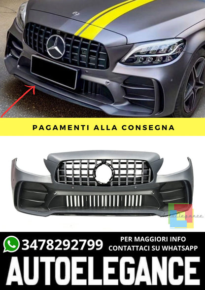 Bumper suitable for Mercedes C-Class (W205) 2013-2018