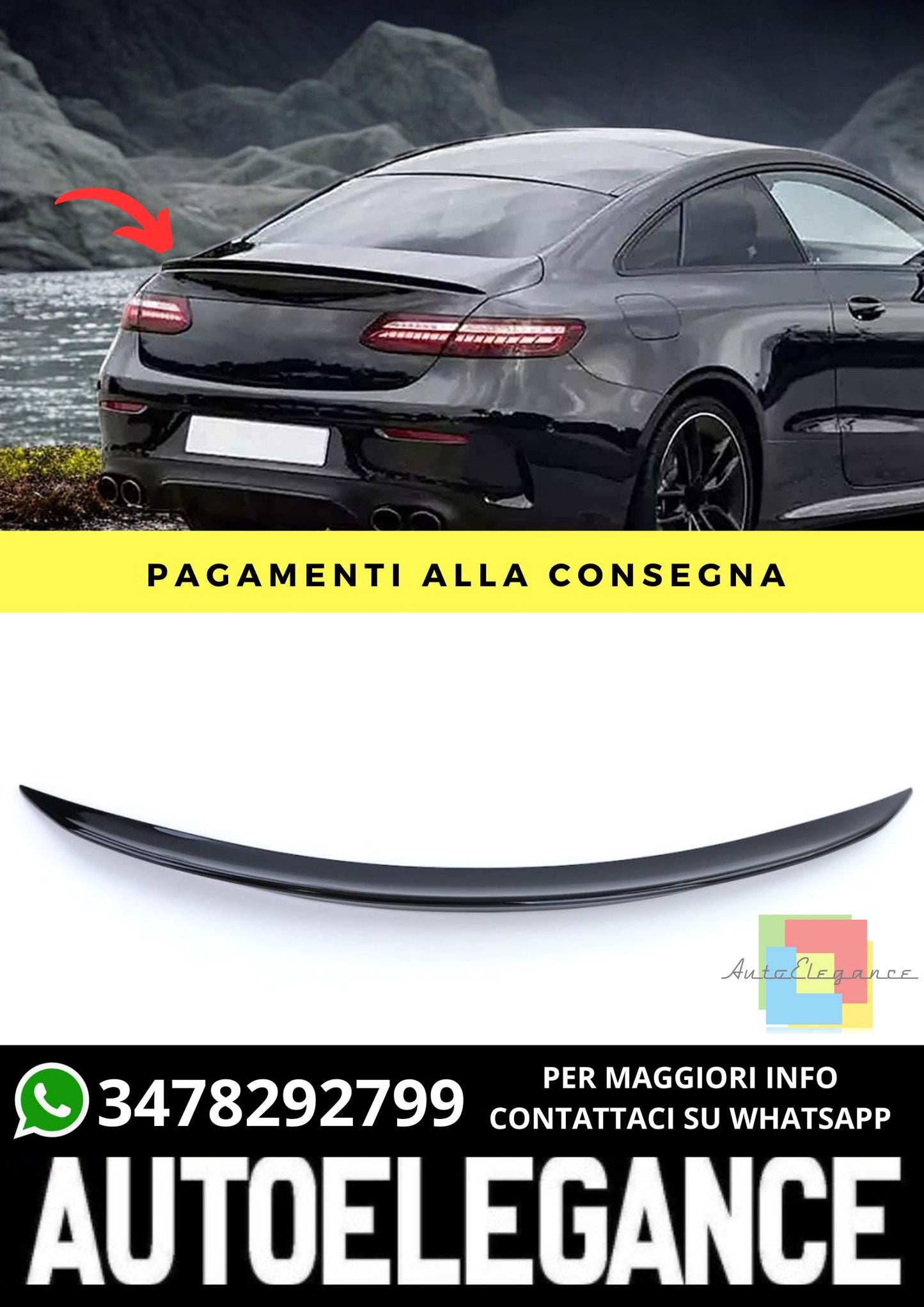 Spoiler suitable for Mercedes E-Class C238 Coupe 2016-2023