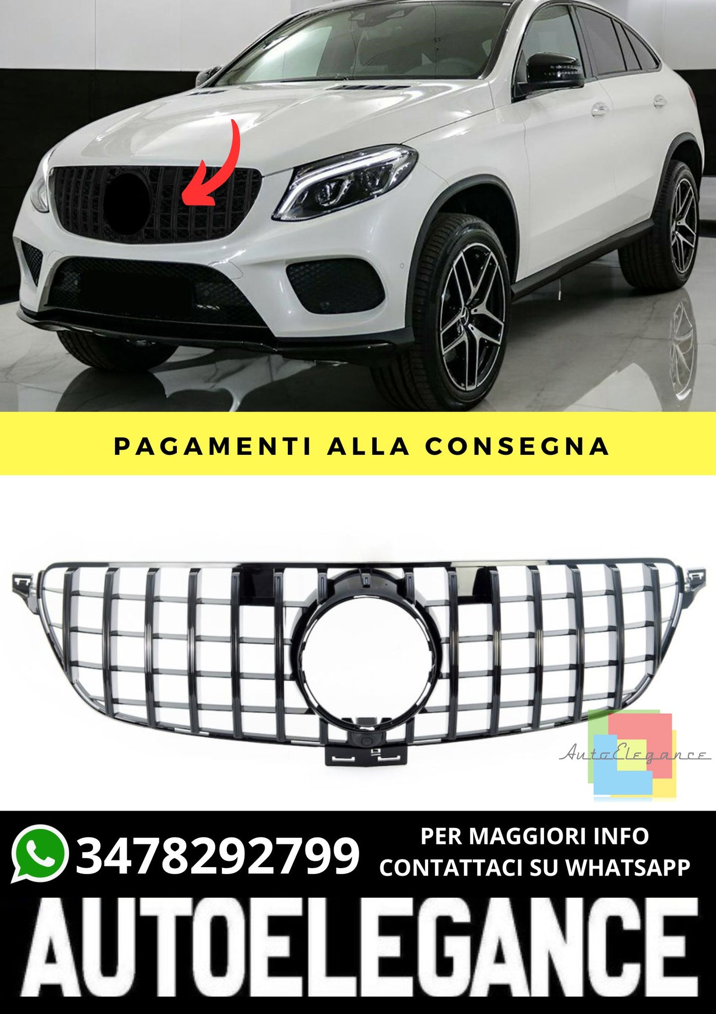 Grille suitable for Mercedes GLE C292 Coupe 2015-2019