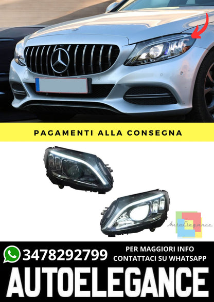 Fari Anteriori adatto per Mercedes C-Class W205 C205 A205 2014-2018