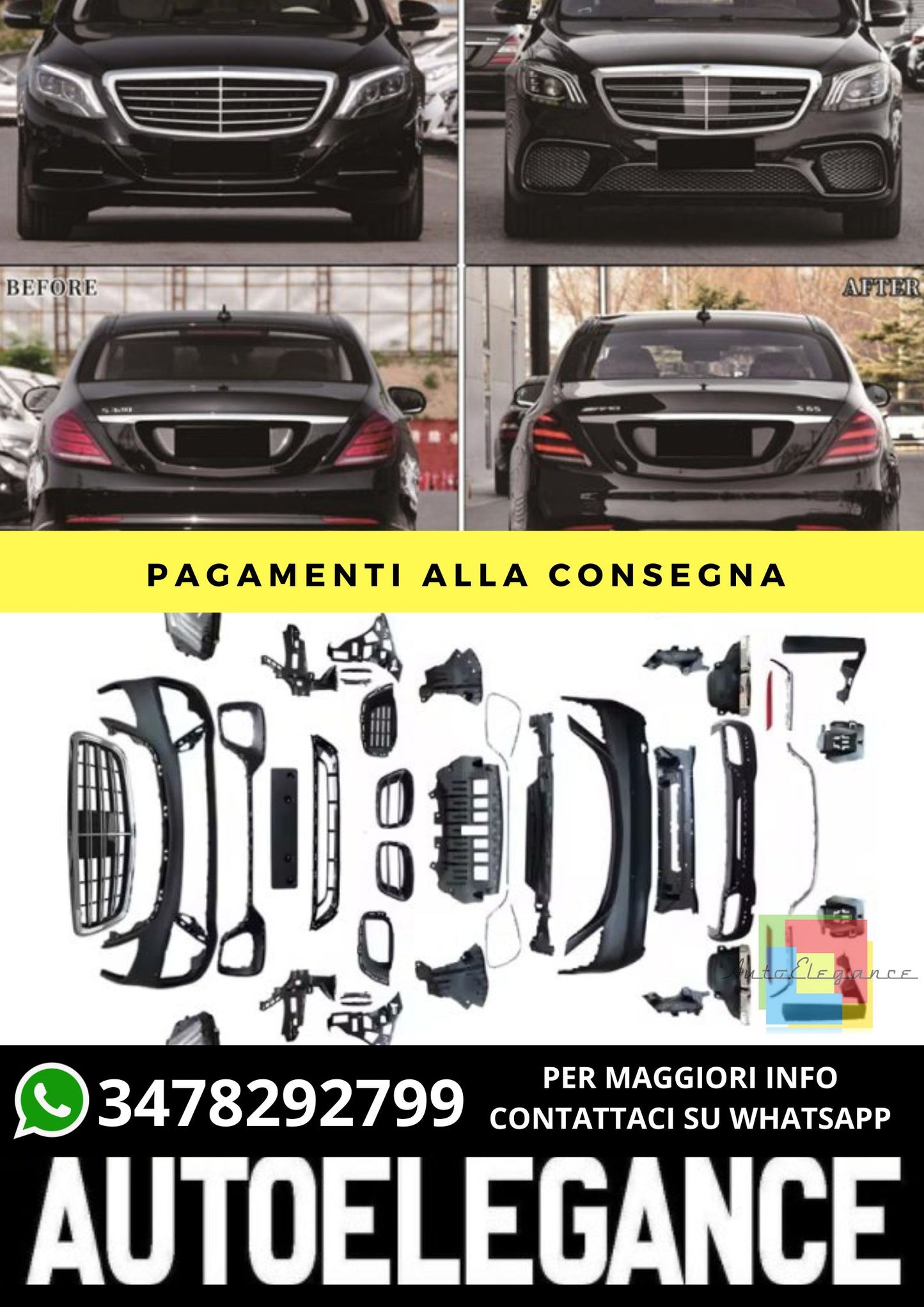 Full Bodykit adatto per Mercedes S-Class (W222) (2013-2017)