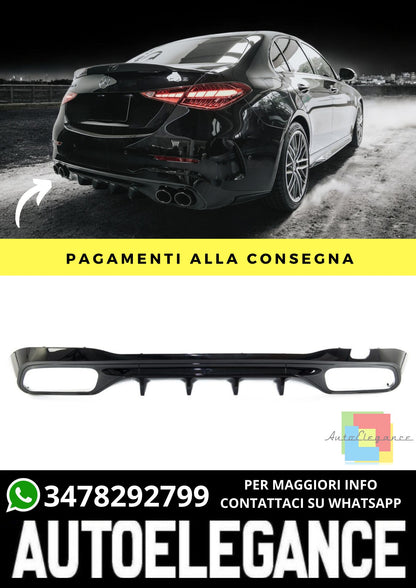 Diffusore adatto per Mercedes C-Class (W206) Sedan Estate (2021-On)
