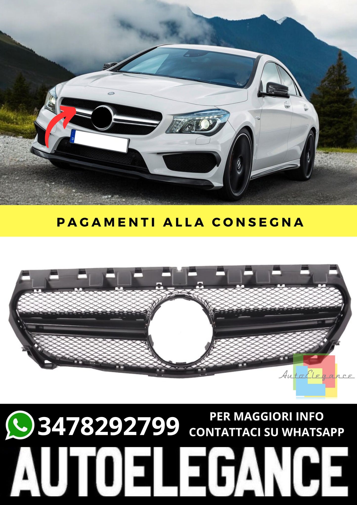 Griglia adatto per Mercedes CLA (C117) (2013-2016)