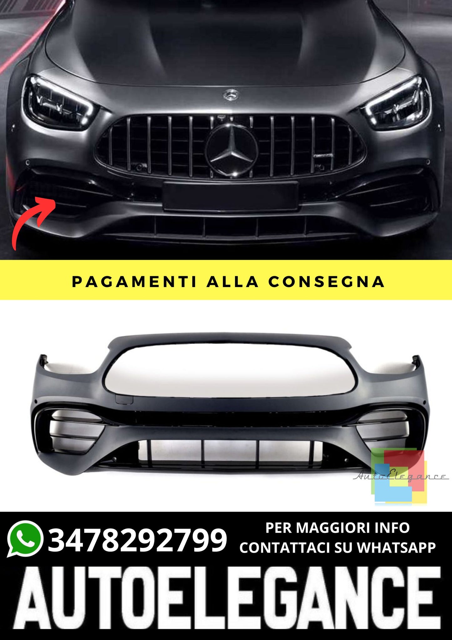 Paraurti adatto per Mercedes E-Class W213 Sedan C238 Coupe Cabrio 2021-2023