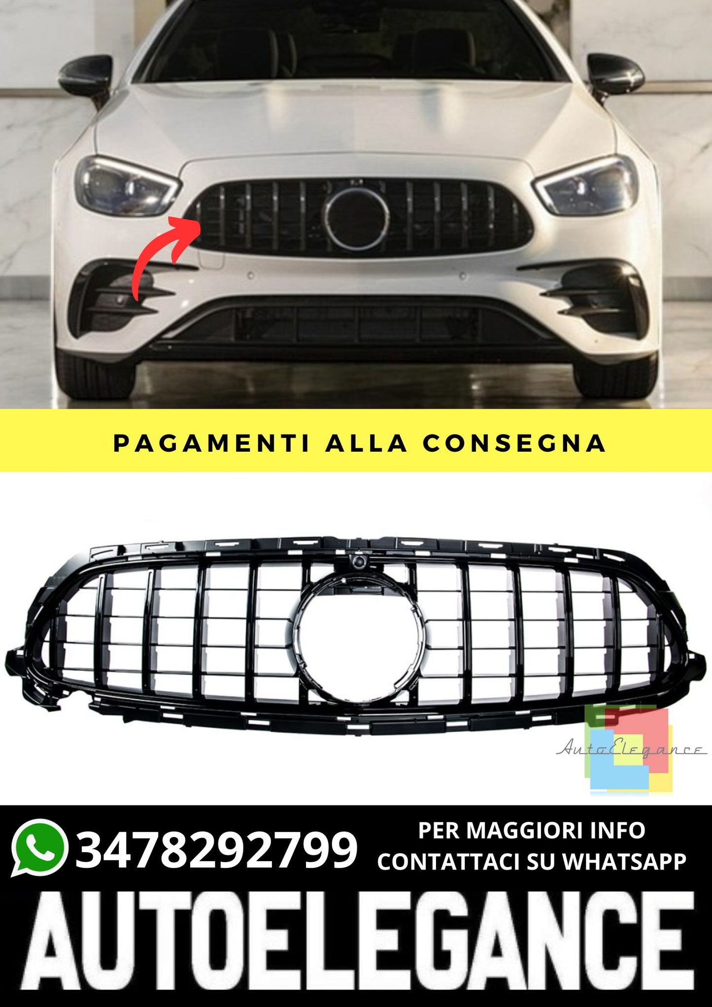 Griglia adatto per Mercedes E-Class W213 C238 2021-2023