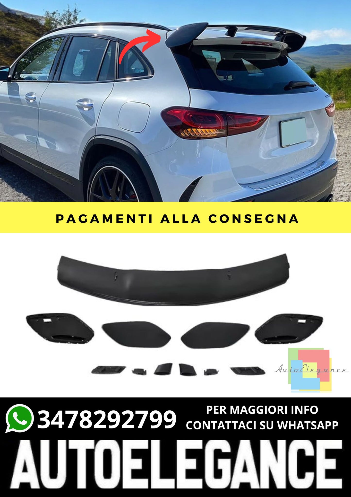 Spoiler adatto per Mercedes GLA H247 2020+