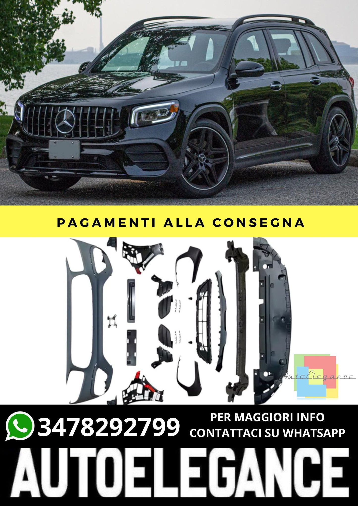 Paraurti Anteriore adatto per Mercedes GLA H247 2020+