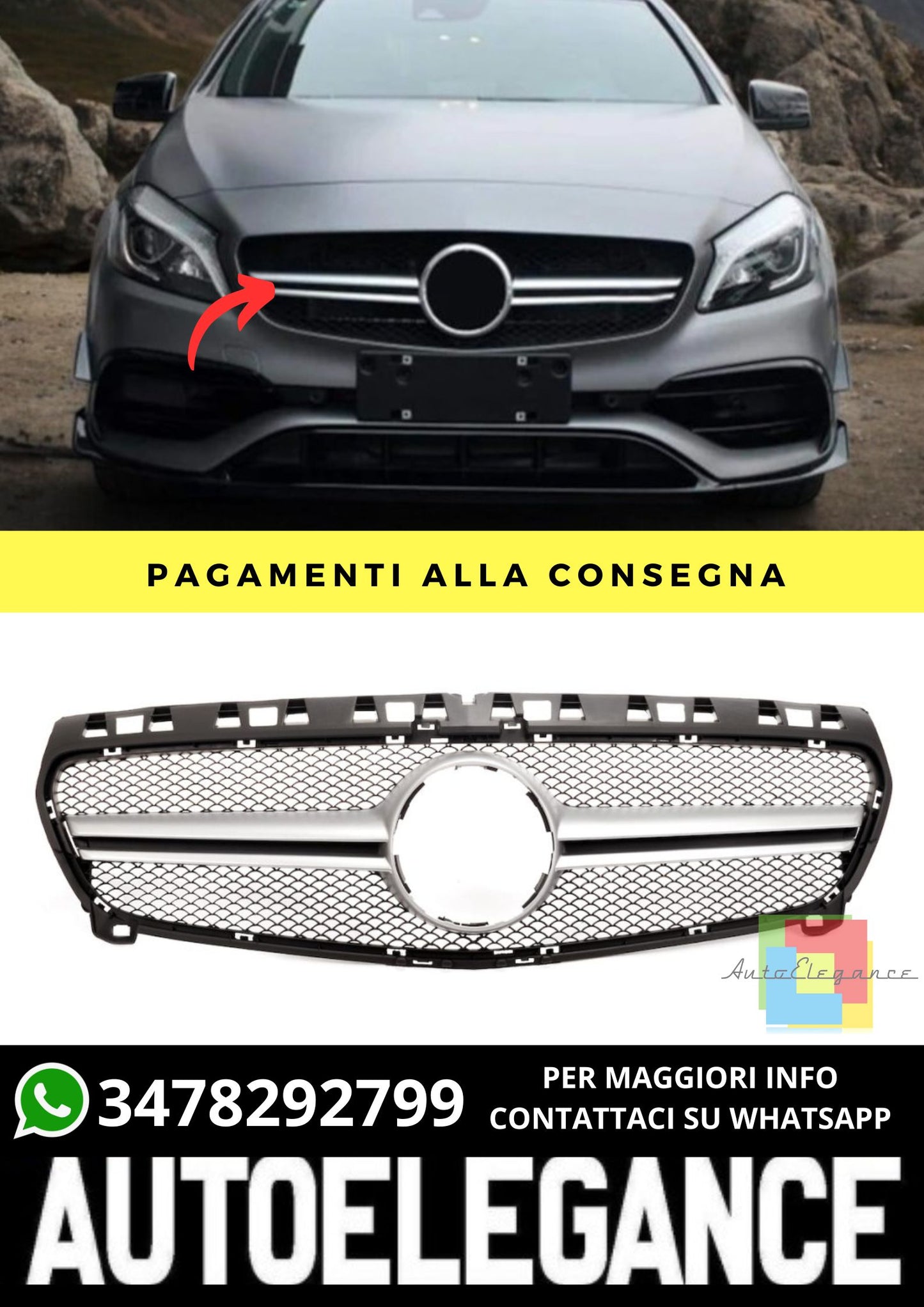 Griglia adatto per Mercedes A-Class W176 2012-2015