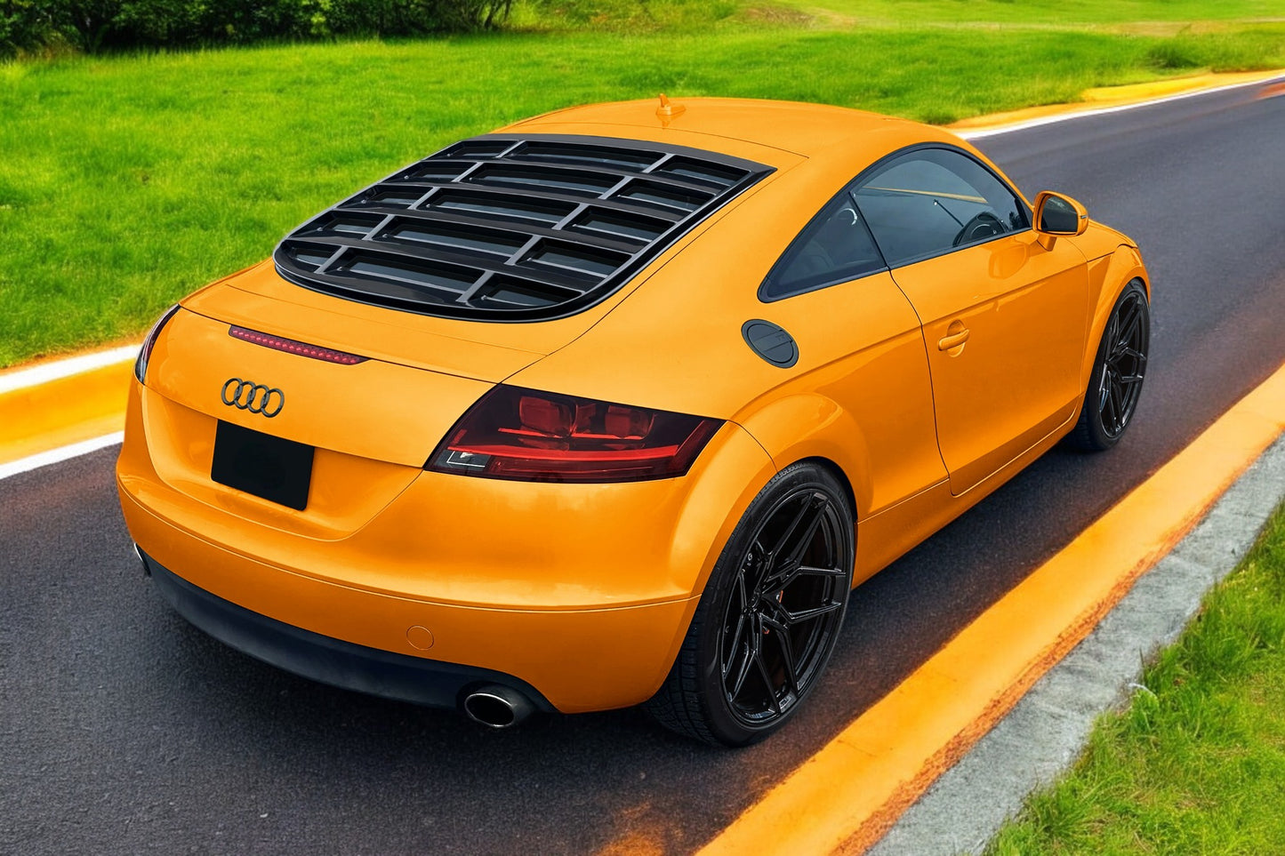 ✌️😎LOUVER PERSIANA PER FINESTRE POSTERIORE ADATTO PER AUDI TT 8J NERO 😎✌️