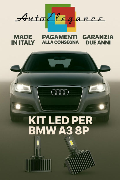 🔥 KIT LED D1S 6000K BIANCO CANBUS Anabbaglianti per Audi A3 8P 🔥