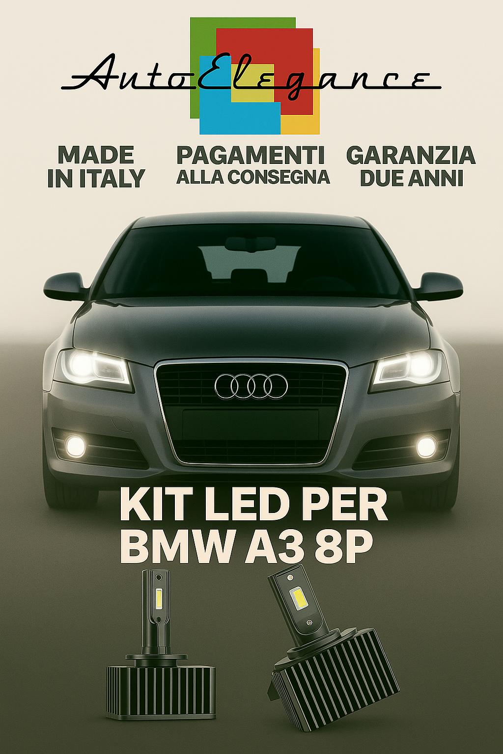 🔥 KIT LED D1S 6000K BIANCO CANBUS Anabbaglianti + Fendinebbia per Audi A3 8P 🔥