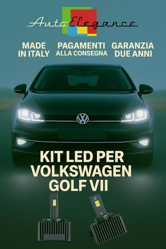 🔥 KIT LED D3S 6000K BIANCO Anabbaglianti + Fendinebbia per VW Golf VII 🔥