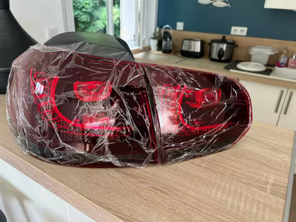 💫ART.8294 Fanali Posteriori rosso trasparente / fumatore / fumatore rosso per VW Golf 6💫