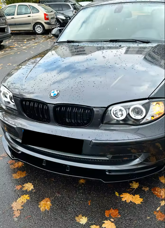 💫ART.8613 Splitter Anteriore Nero Lucido Per BMW Serie 1 E81 E82 E87 E88 07-11 💫