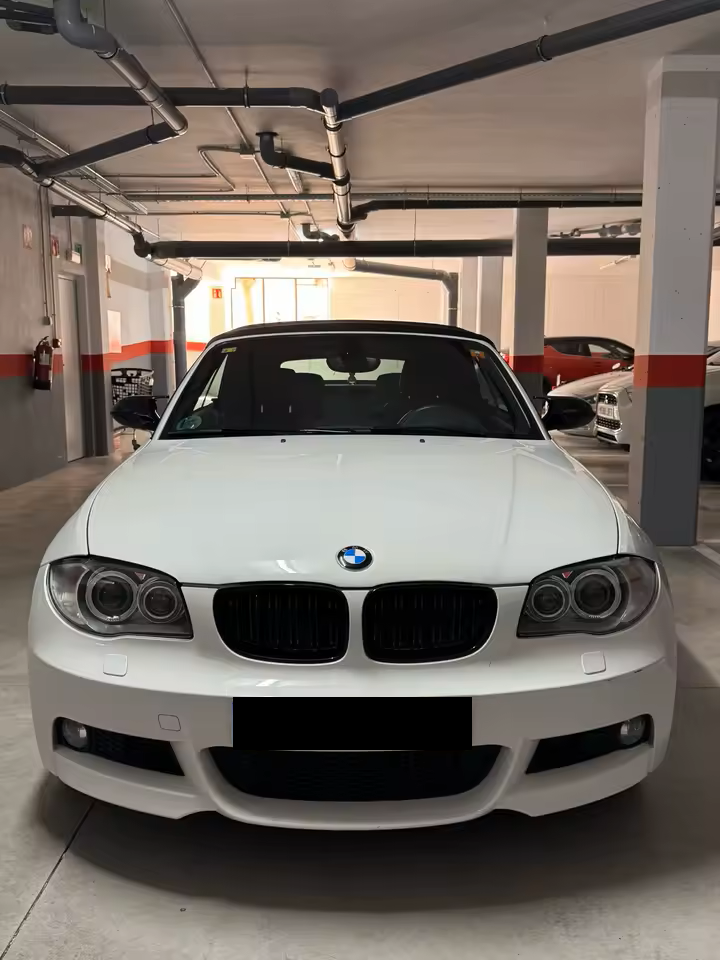 💫ART.8073 Griglia Anteriore Doppia Linea Per BMW Serie 1 08-13 Nero Lucido 💫