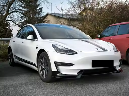 💫ART.8193 Splitter (3 pz) in Carbonio/Nero Per Tesla Modello 3 Y 2017-2023💫