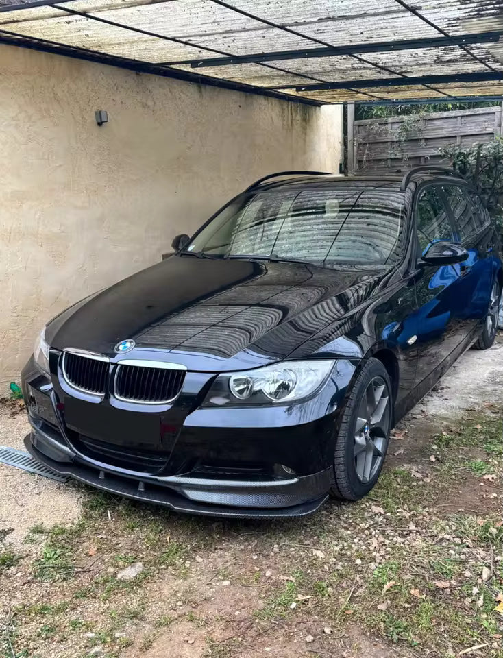 💫ART.8610 Splitter Anteriore Nero Lucido Per BMW Serie 3 E90 E91 2005-2008 Pre-Facelift💫