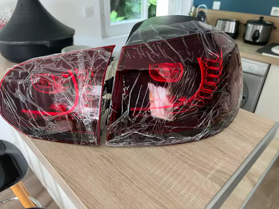 💫ART.8294 Fanali Posteriori rosso trasparente / fumatore / fumatore rosso per VW Golf 6💫