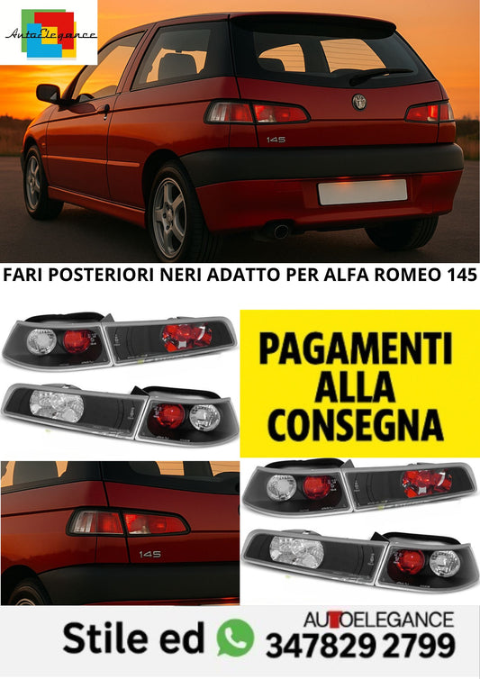 🤩FARI POSTERIORI NERI ADATTO PER ALFA ROMEO 145🤩