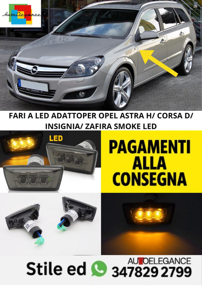 🤩FARI A LED ADATTOPER OPEL ASTRA H/ CORSA D/ INSIGNIA/ ZAFIRA SMOKE LED🤩