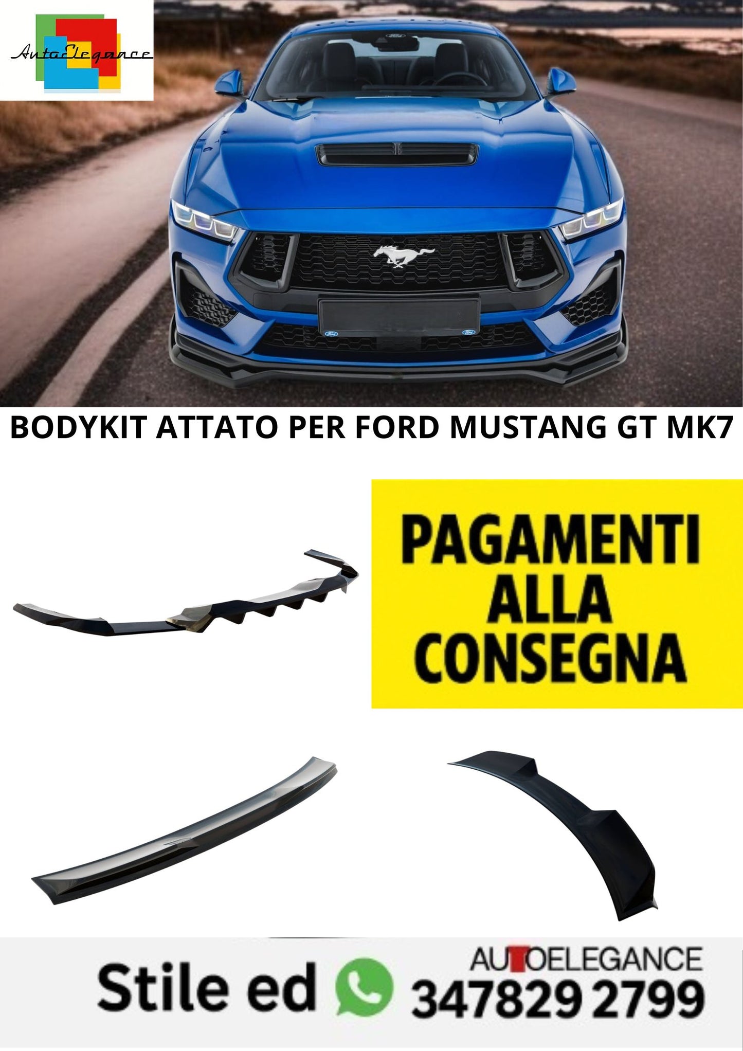 😍Bodykit Adatto Per Ford Mustang GT Mk7😍