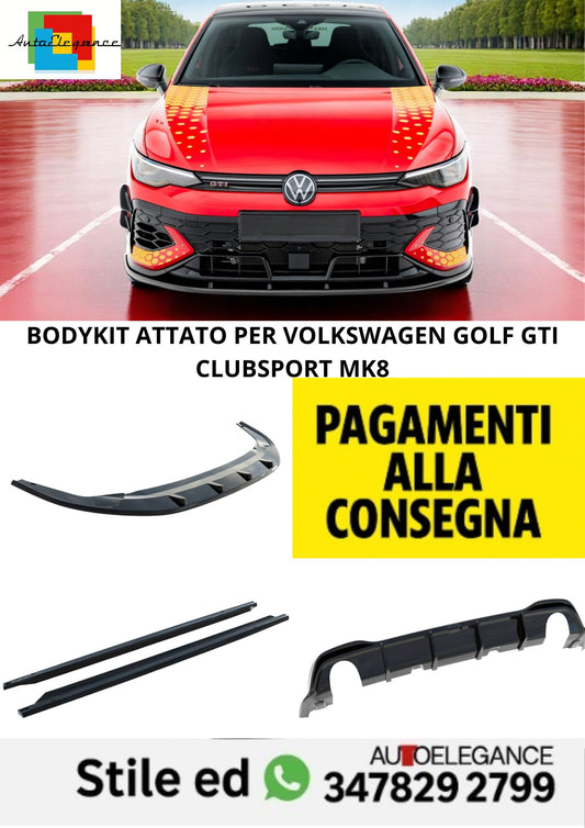 ⭐Bodykit V.1 Adatto Per  Volkswagen Golf GTI Clubsport Mk8 Facelift⭐
