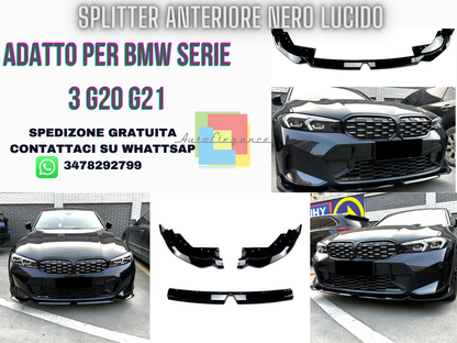 SPLITTER ANTERIORE BMW Serie 3 G20 G21 LCI dal 07/2022 con pacchetto M-Sport