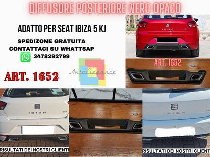 DIFFUSER SUITABLE FOR SEAT IBIZA 5 KJ 2017-2021 LOOK FR DESIGN MATT BLACK 