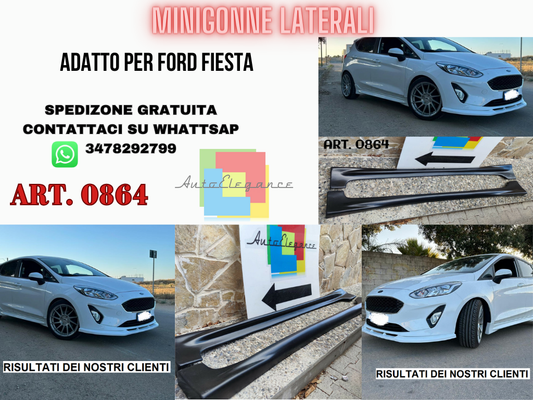SIDE SKIRTS FORD FIESTA 5 DOORS 08-17 UNDER DOOR LOOK ST / ZETEC S ABS 