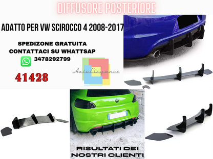 ✨Splitter Diffusore Posteriore Attacco Posteriore Performance per ✨VW Scirocco 4 2008-2017✨