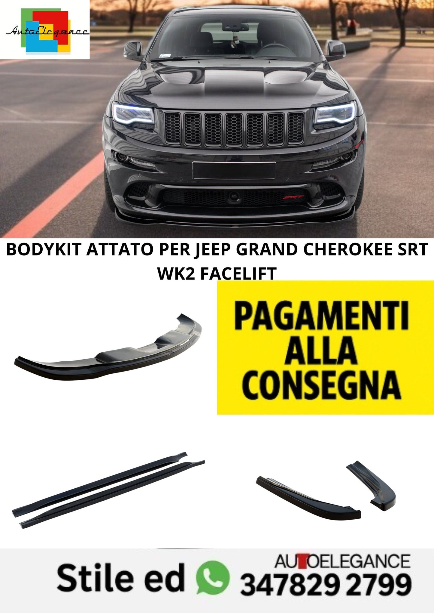 ⭐Bodykit  Adatto Per  Jeep Grand Cherokee SRT WK2 Facelift⭐