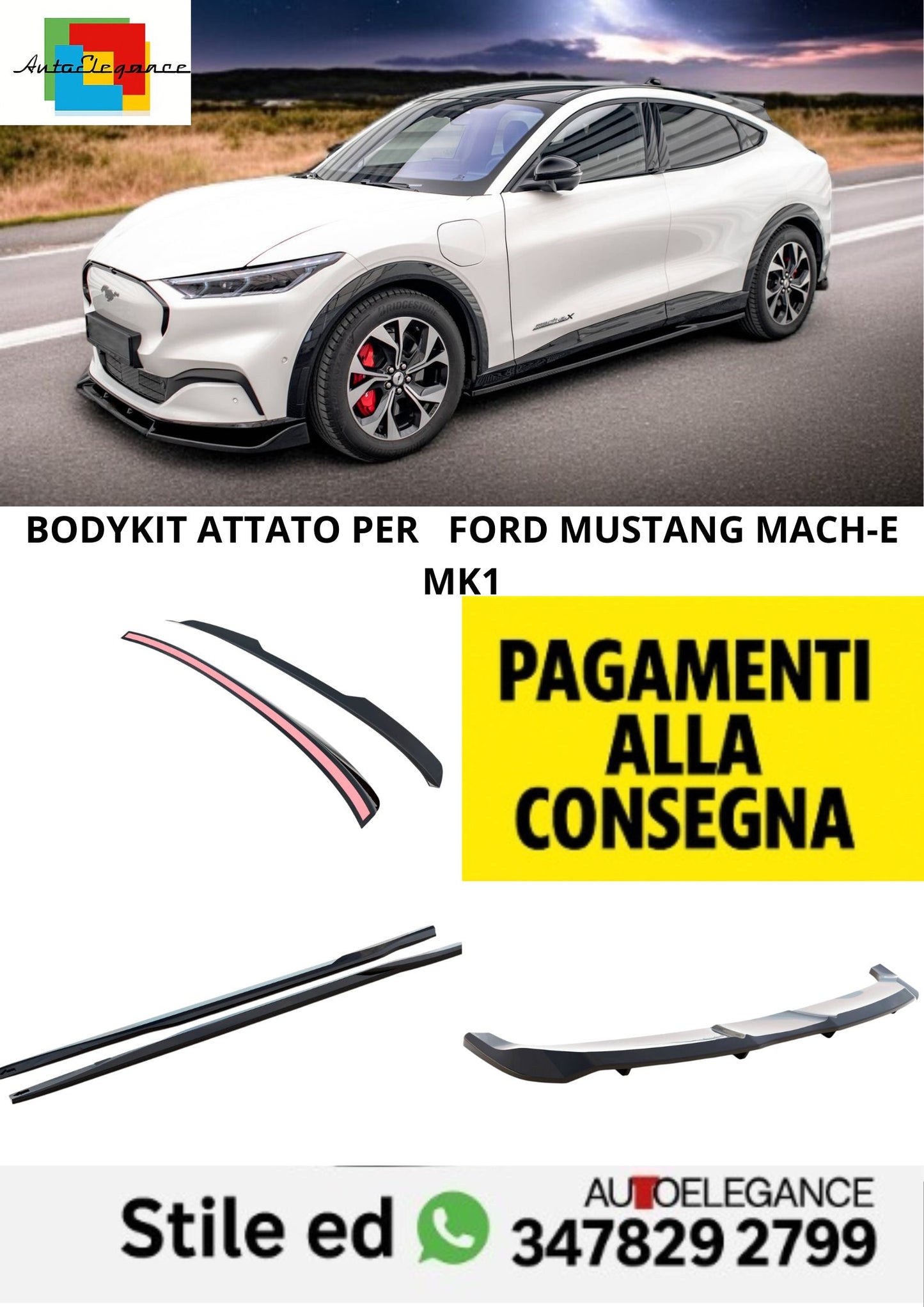 😍Bodykit Adatto Per Ford Mustang Mach-E Mk1😍
