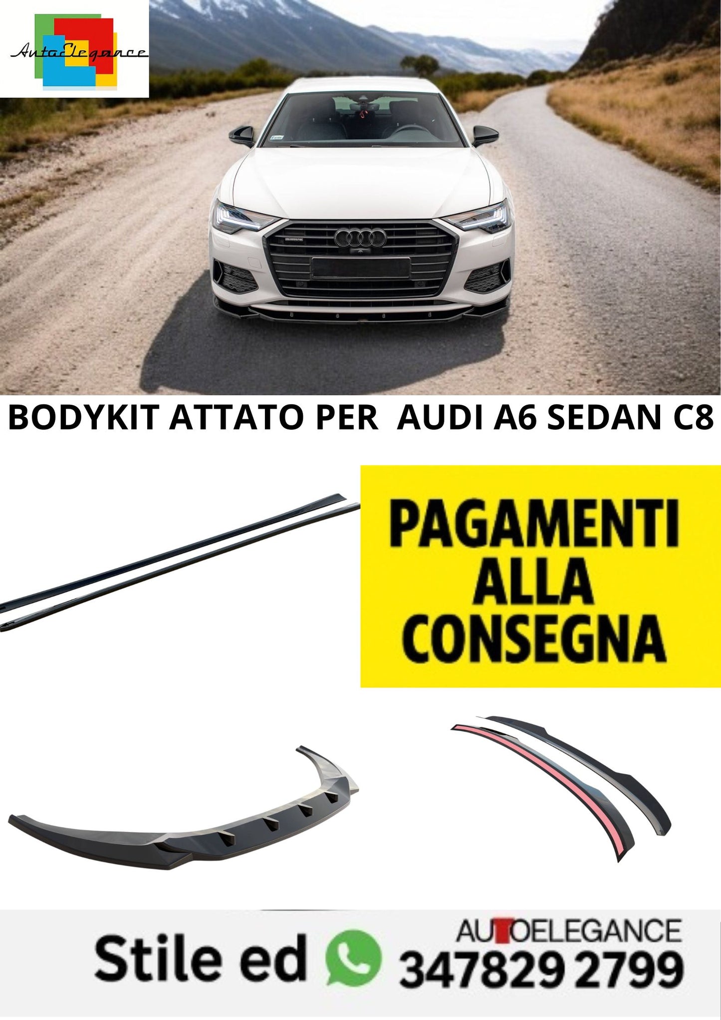 ⭐Bodykit  Adatto Per  Audi A6 Sedan C8⭐