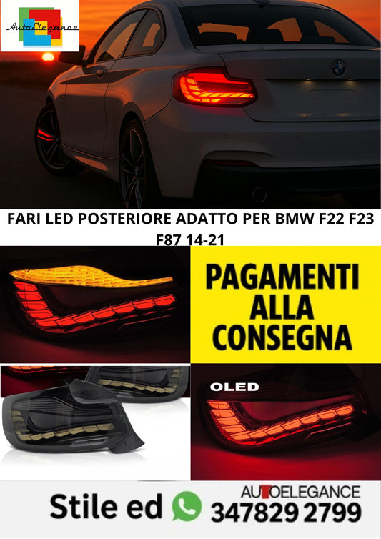 ⭐FARI LED POSTERIORE ADATTO PER BMW F22 F23 F87 14-21⭐
