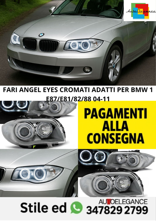 🤩FARI ANGEL EYES CROMATI ADATTI PER BMW 1 E87/E81/82/88 04-11🤩