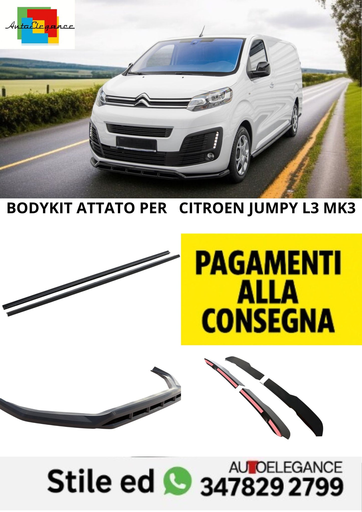 😍Bodykit Adatto Per  Citroen Jumpy L3 Mk3😍