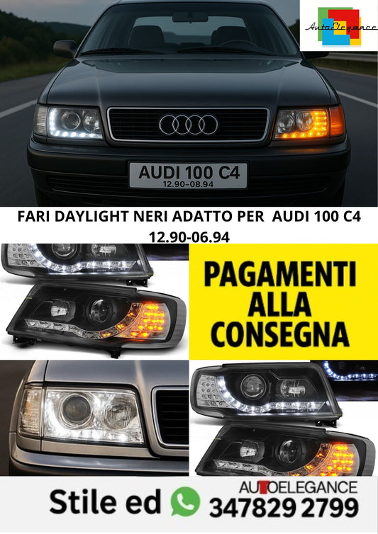 🤩FARI DAYLIGHT NERI ADATTO PER  AUDI 100 C4 12.90-06.94🤩