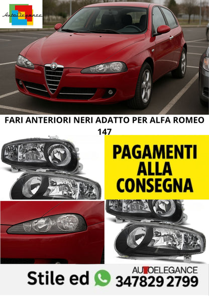 🤩FARI ANTERIORI NERI ADATTO PER ALFA ROMEO 147🤩
