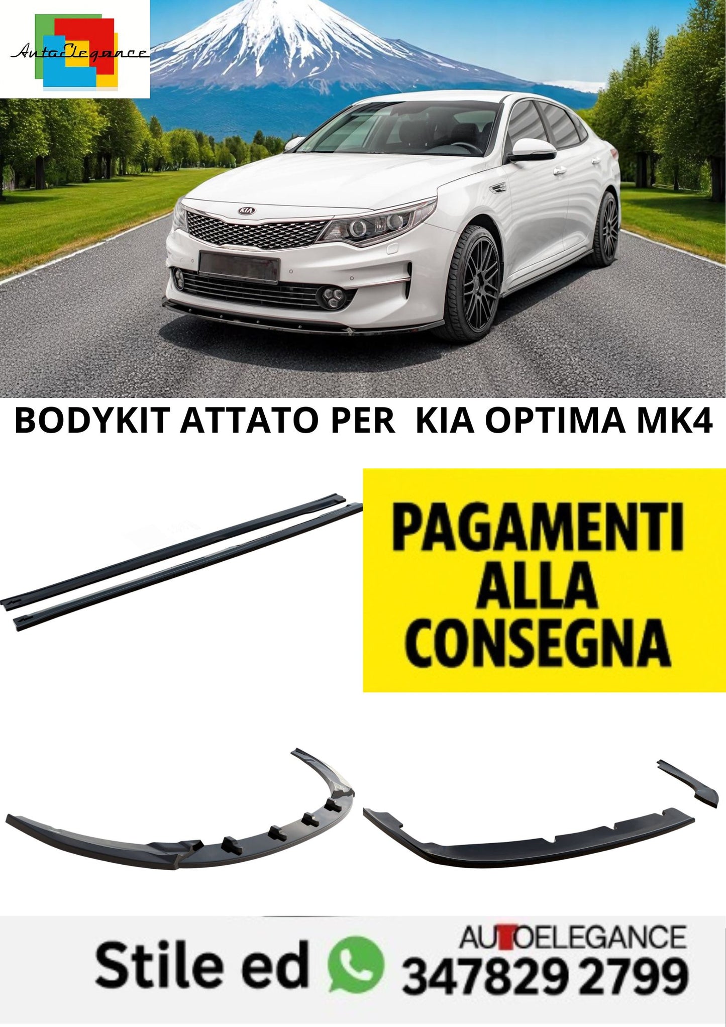 ⭐Bodykit V.2 Adatto Per Kia Optima Mk4⭐