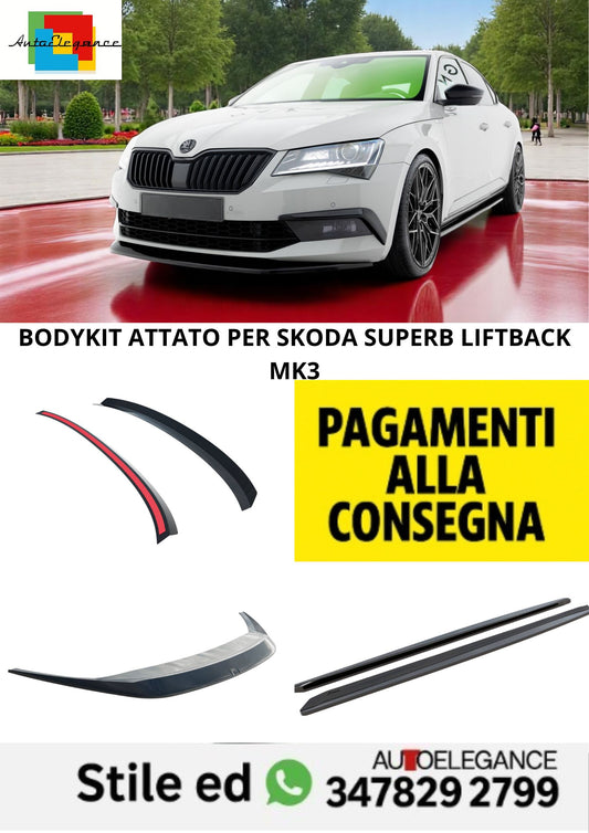 ⭐Bodykit V.1 Adatto Per  Skoda Superb Liftback Mk3⭐