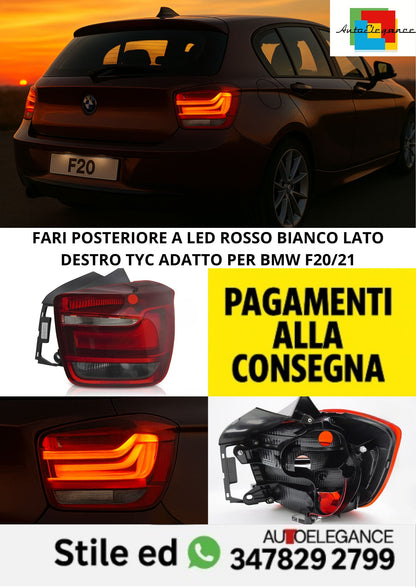 🤩FARI POSTERIORE A LED ROSSO BIANCO LATO DESTRO TYC ADATTO PER BMW F20/21🤩