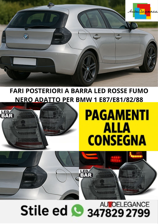 🤩FARI POSTERIORI A BARRA LED FUMO ADATTO PER BMW 1 E87/E81/82/88🤩