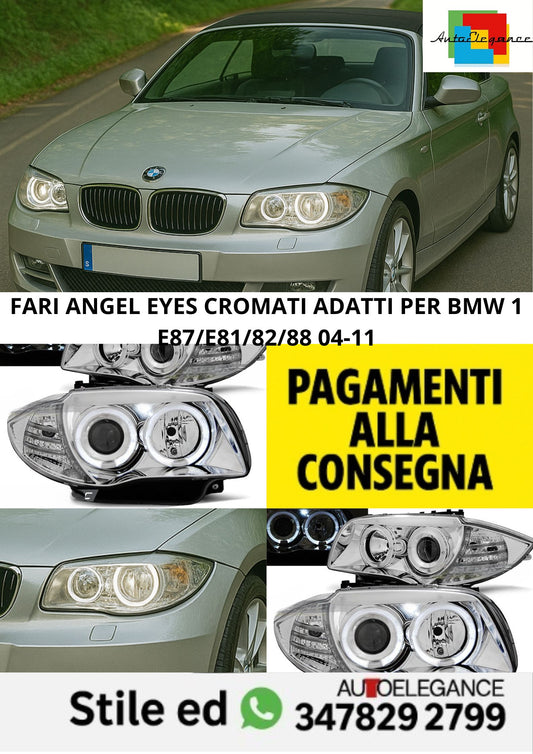 🤩FARI ANGEL EYES CROMATI ADATTI PER BMW 1 E87/E81/82/88 04-11🤩