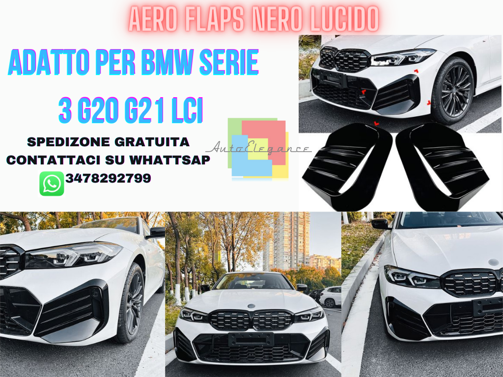 AERO FLAPS ADATTI PER BMW Serie 3 G20 G21 LCI dal 07/2022