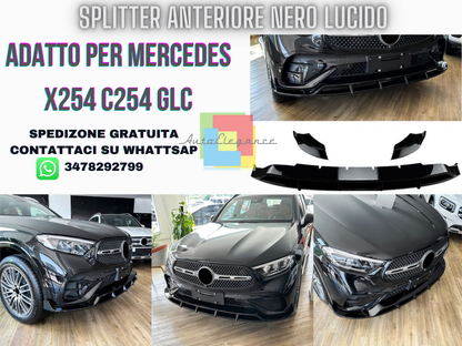 Splitter anteriore adatto per Mercedes X254 C254 GLC con pacchetto AMG