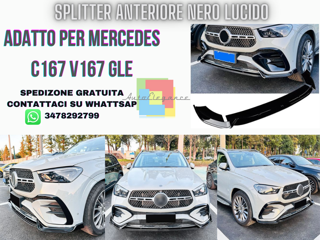 SPLITTER adatto per Mercedes C167 V167 GLE con pacchetto AMG Restyling