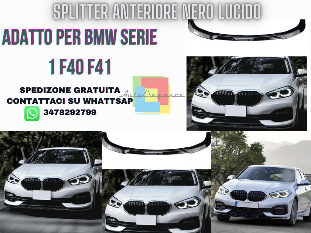 SPLITTER ANTERIORE ADATTO PER BMW SERIE F40 F41