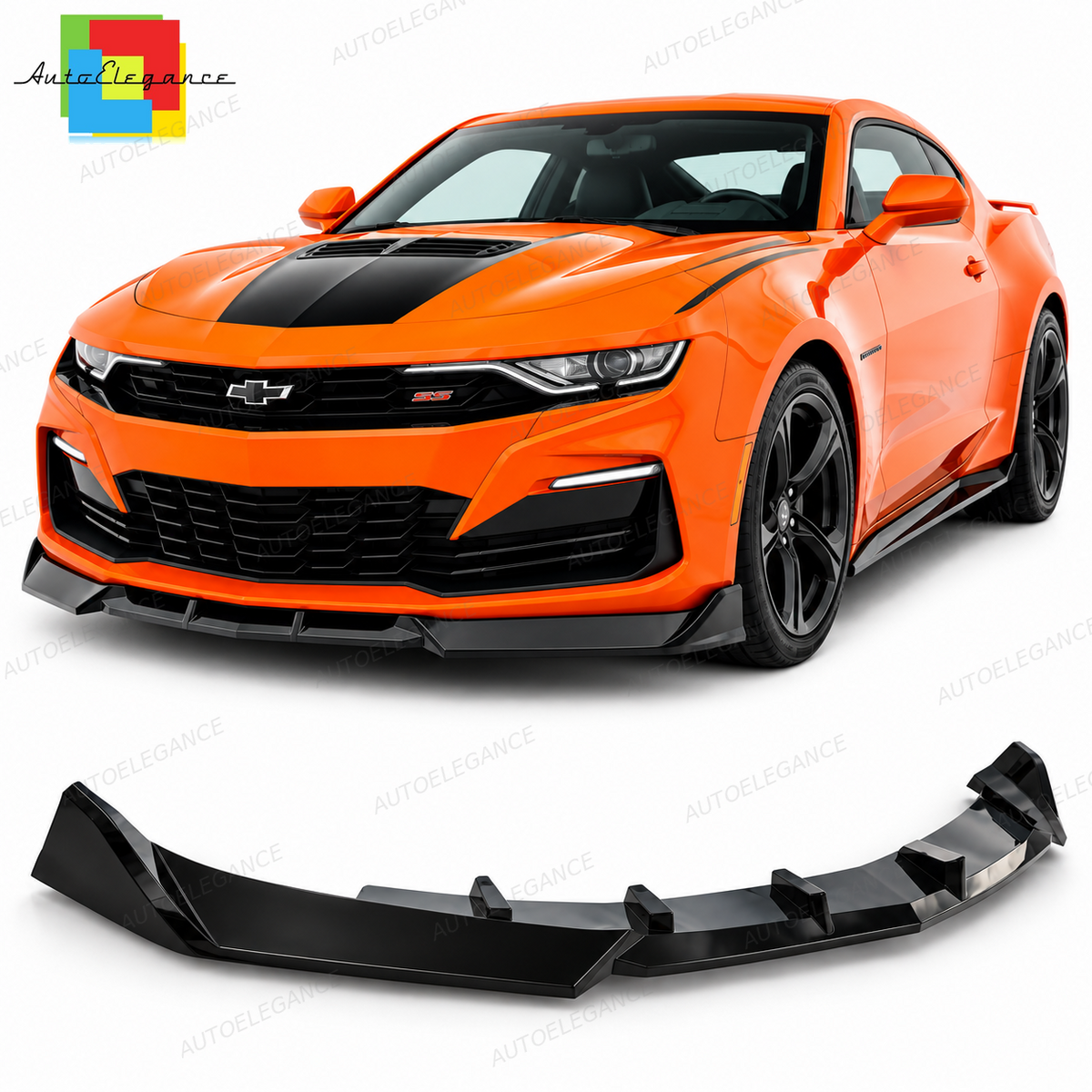 💕 Splitter Anteriore Adatto per Chevrolet Camaro SS Mk6 Facelift V2 ABS 💕
