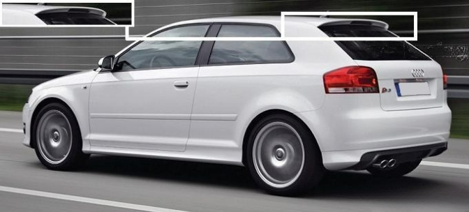 ❤️Spoiler Tetto Posteriore Audi A3 8P 3 Porte 2003–2012 – Versione 2❤️